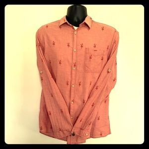 Mossimo men’s casual l/s button down shirt sz. M